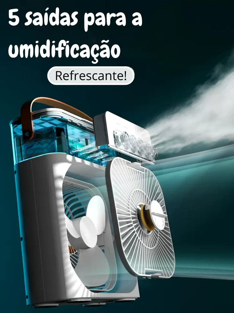 NOVIDADE!! 3 em 1 Climatizador Ventilador e Umidificador Usb C 3 Modos com Spray Ultrassonico Silencioso - ENVIO RÁPIDO