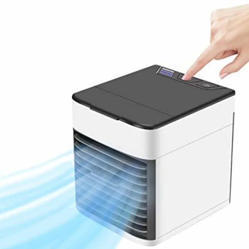 RAILY- Mini Ar Condicionado Portátil Cooler Umidificador Climatizador Luz Led Clima Artic 3 Velocidades Refrigerador Pessoal