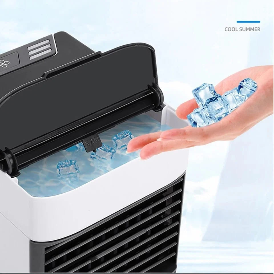 RAILY- Mini Ar Condicionado Portátil Cooler Umidificador Climatizador Luz Led Clima Artic 3 Velocidades Refrigerador Pessoal